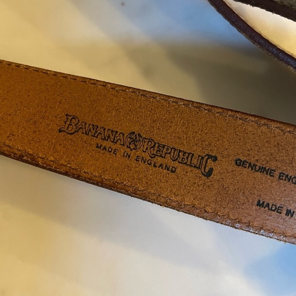 Vintage Banana Republic Brown Leather Men’s Belt - Picture 4 of 9